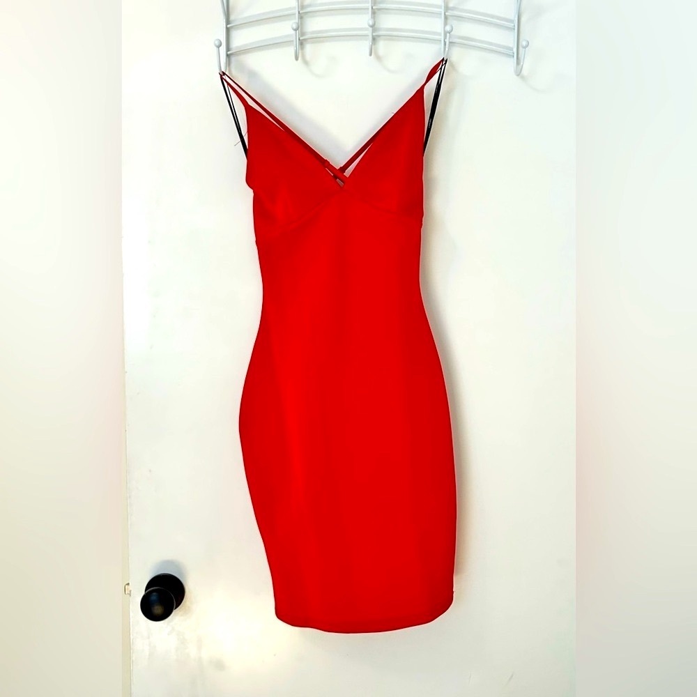 Forever 21 Red Strappy Midi Dress Size Small